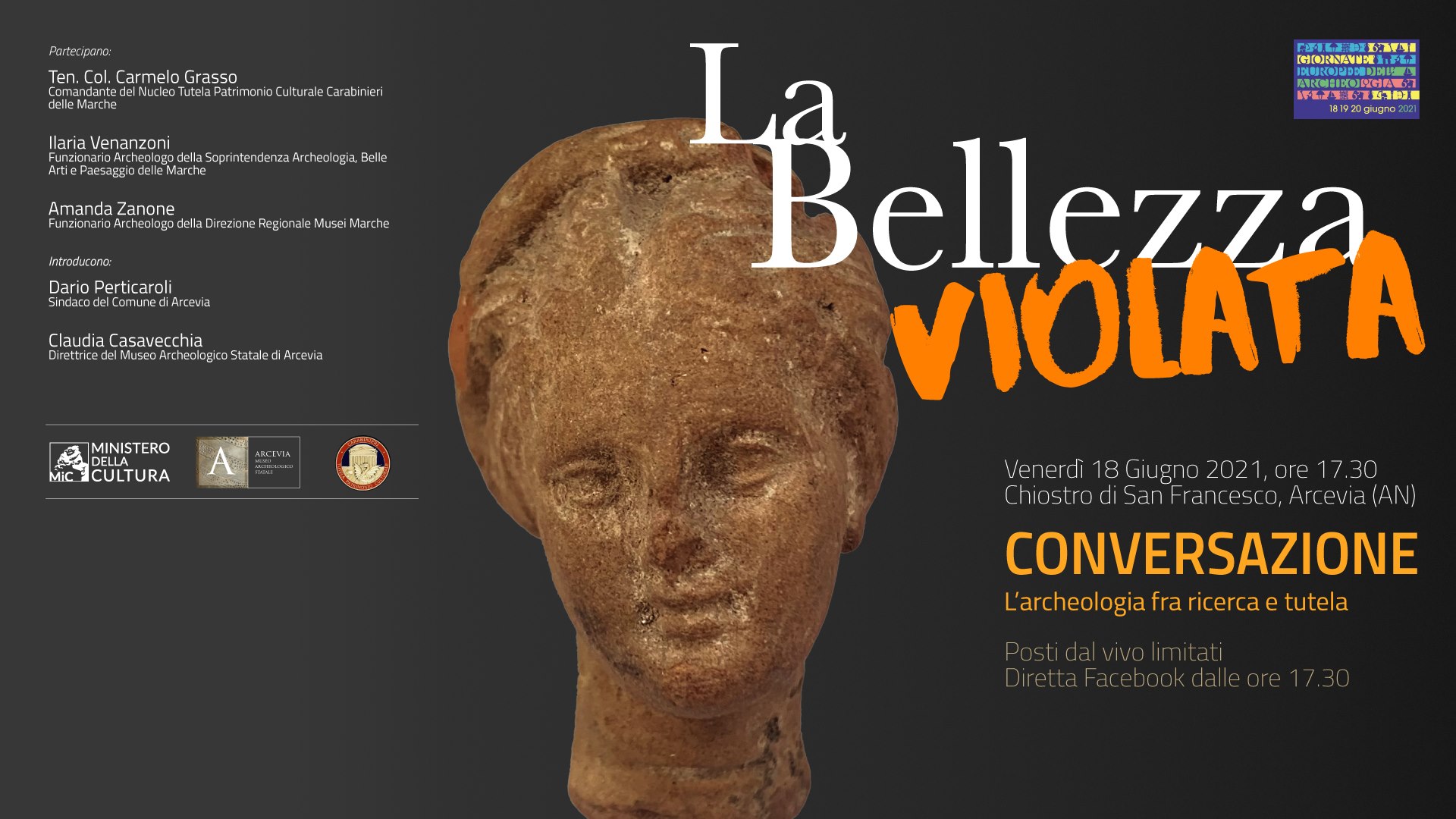 Conferenza Museo archeologico Arcevia: La Bellezza violata, il mercato illegale dei beni culturali
